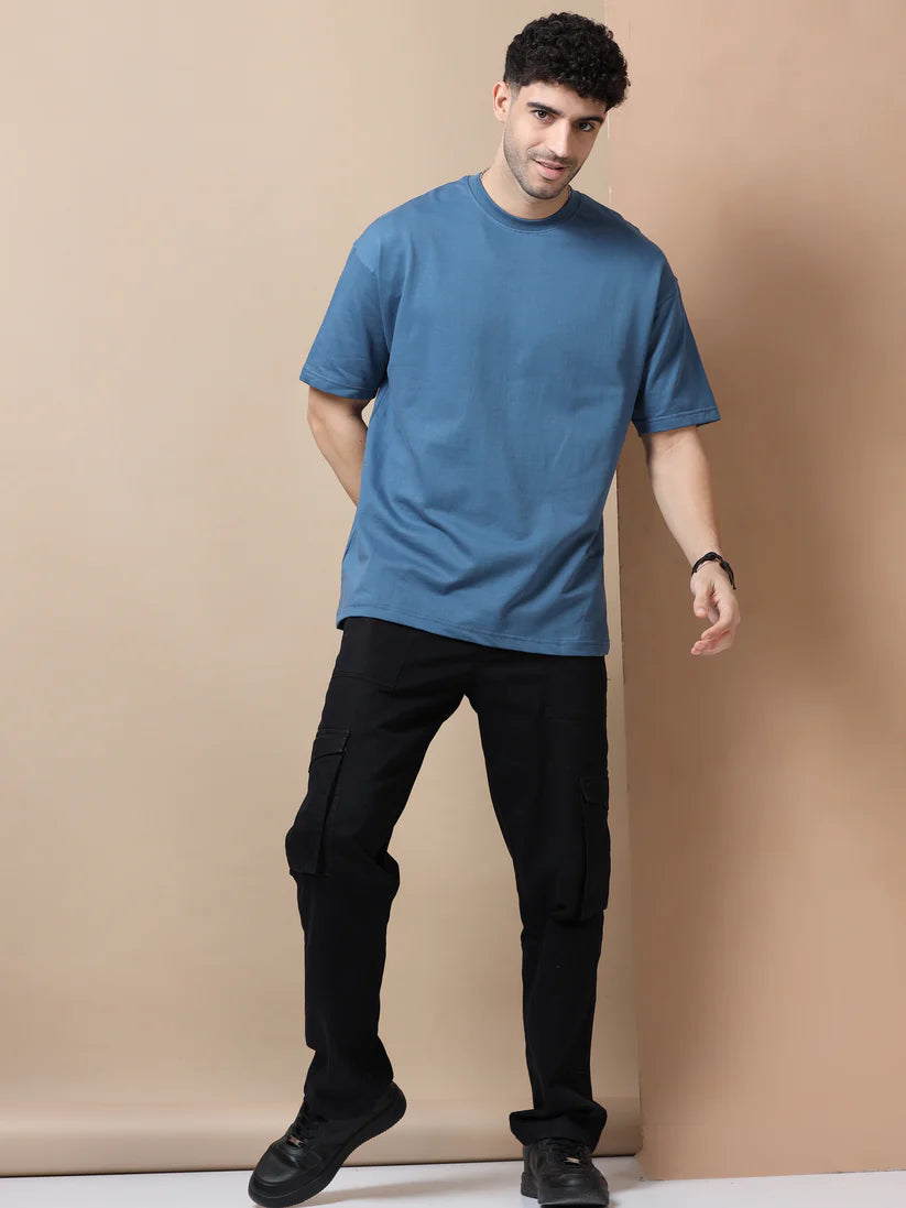 Men's 240 GSM Oversized Dark grey Tshirt