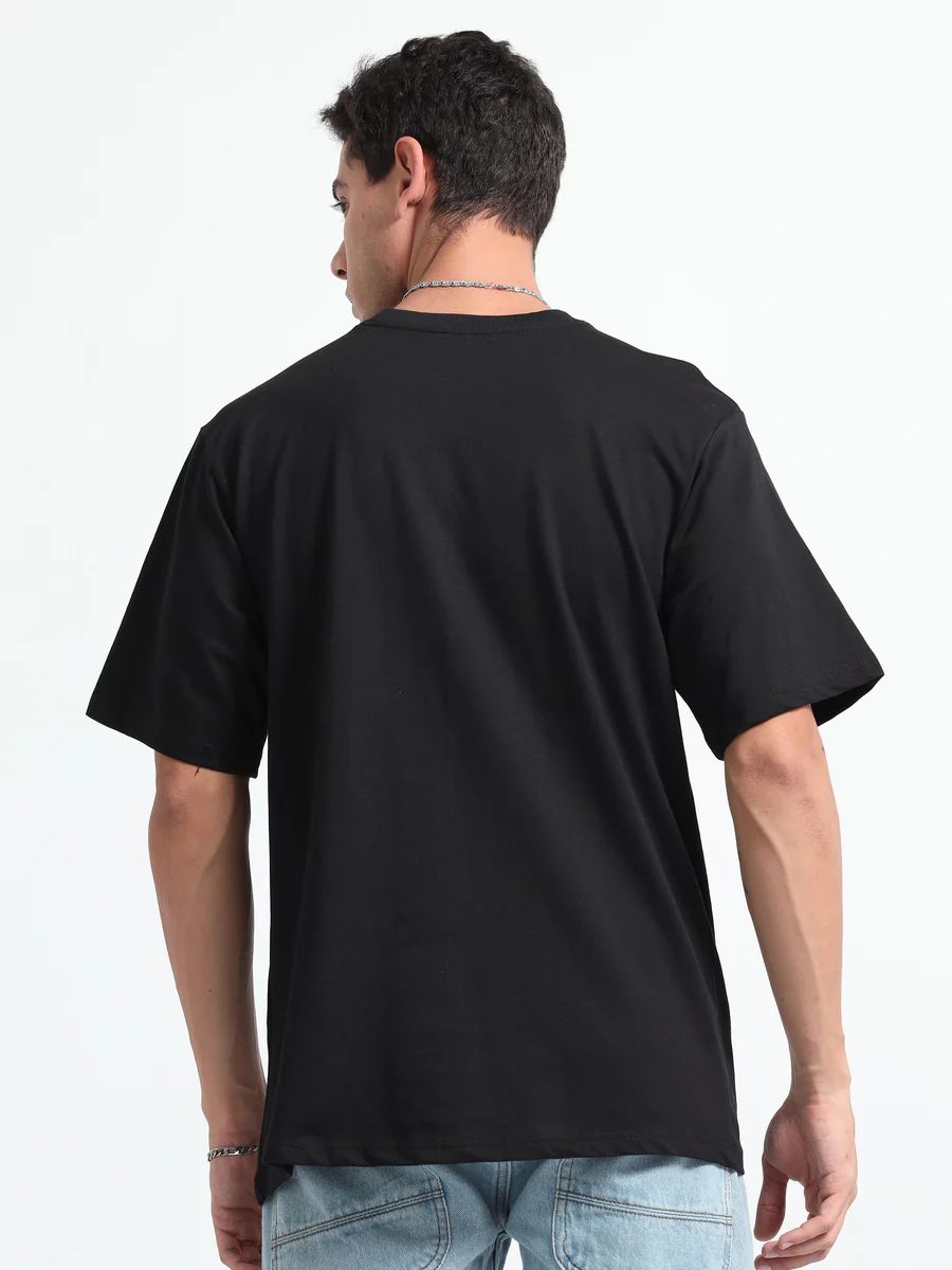 Men's 240 GSM Oversized Black T-Shirt