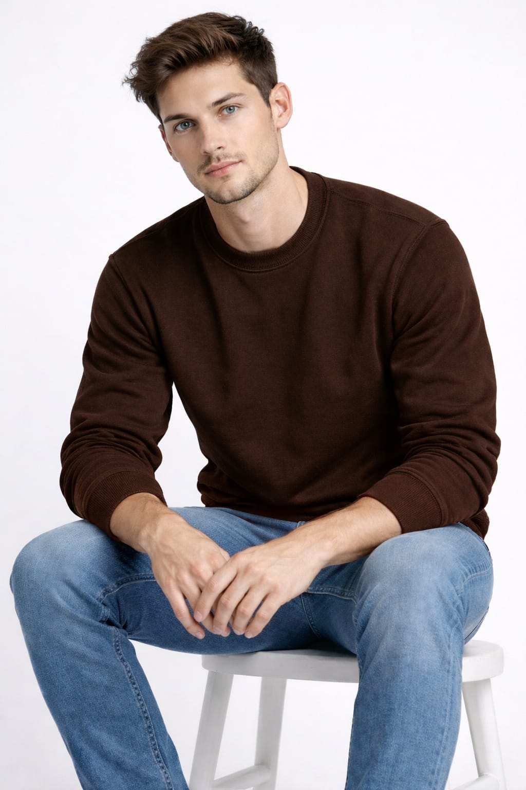 Mansleek 350 GSM Premium Brown Sweatshirt