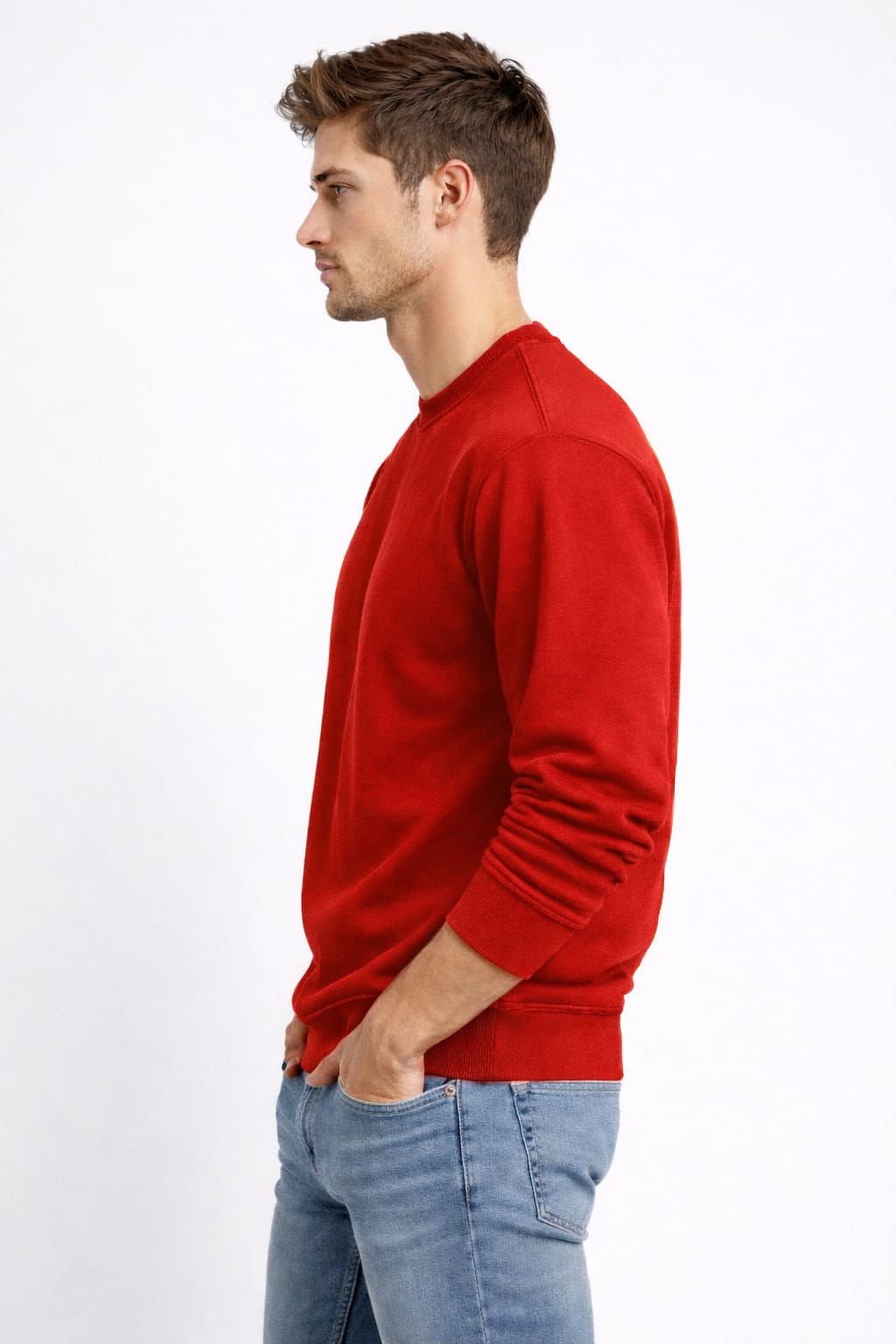 Mansleek 350 GSM Premium Red Sweatshirt