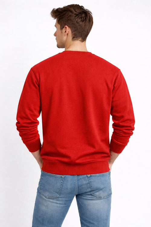 Mansleek 350 GSM Premium Red Sweatshirt