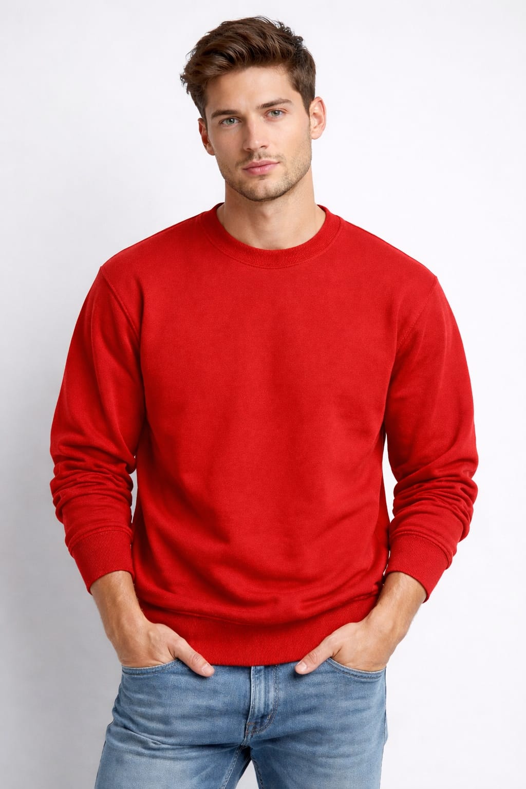 Mansleek 350 GSM Premium Red Sweatshirt