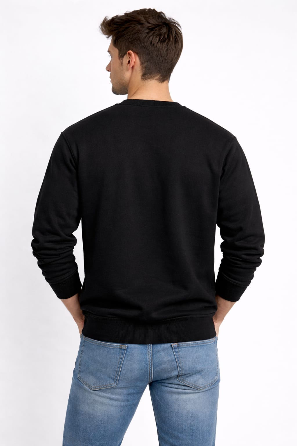 Mansleek 350 GSM Premium Black Sweatshirt