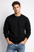 Mansleek 350 GSM Premium Black Sweatshirt