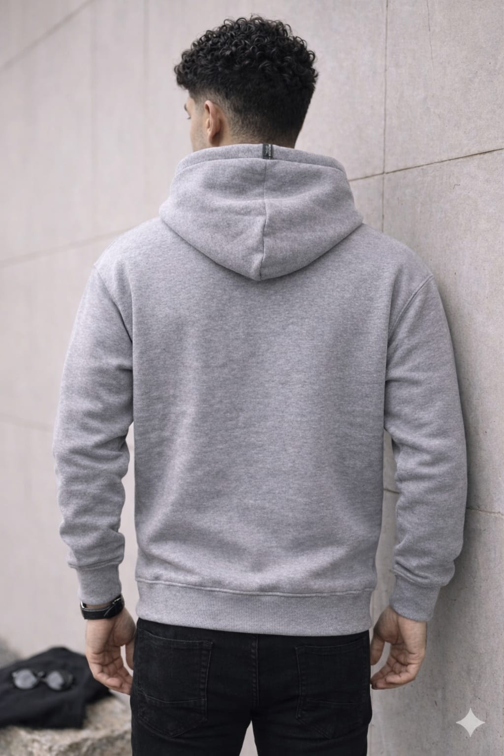 Mansleek 380 GSM Premium Grey Oversized Hoodie