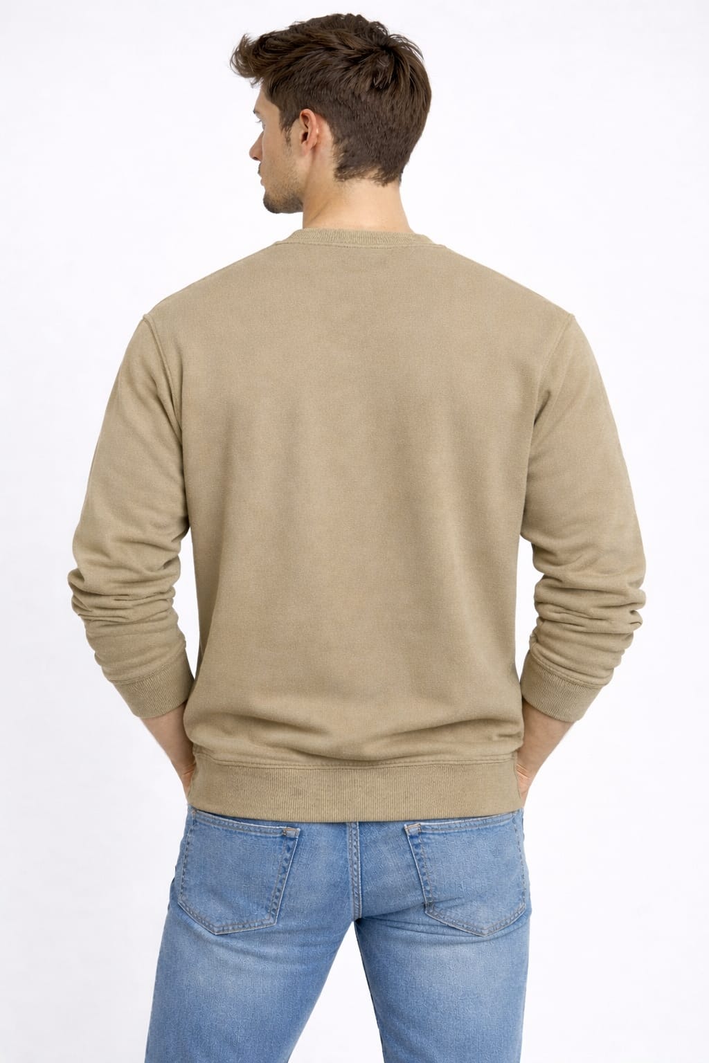 Mansleek 350 GSM Premium Beige Sweatshirt